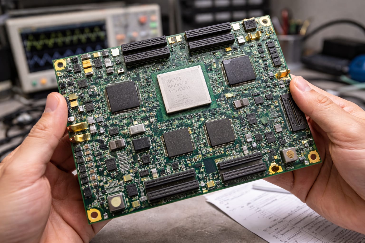 Prototype carte complexe — FPGA, BGA, connecteurs haute densité
